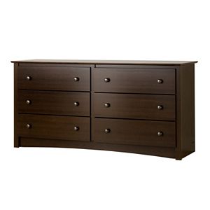 Tvilum Scottsdale 6 Drawer Black Double Dresser