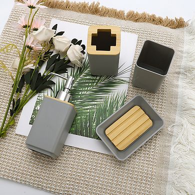 Square Soap Pump Dispenser Set for Bathroom for Laundry Rooms 1 Set