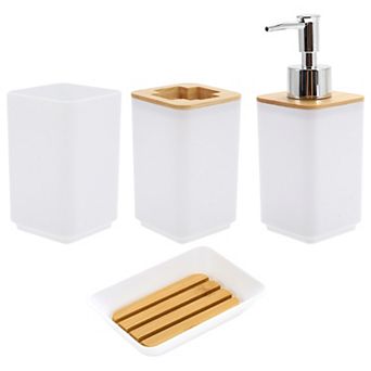 Square Soap Pump Dispenser Set for Bathroom for Laundry Rooms 1 Set