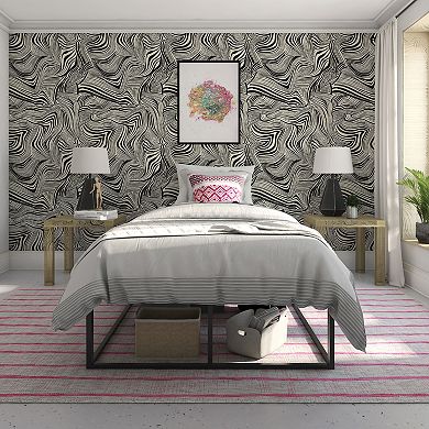 Tempaper Zebra Marble by Novogratz Peel and Stick Wallpaper
