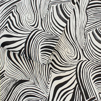 Tempaper Zebra Marble by Novogratz Peel and Stick Wallpaper
