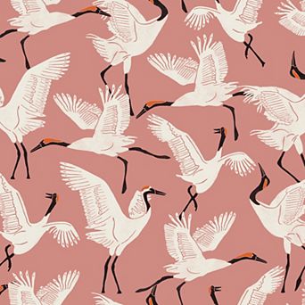Tempaper Family of Cranes by Novogratz Peel and Stick Wallpaper