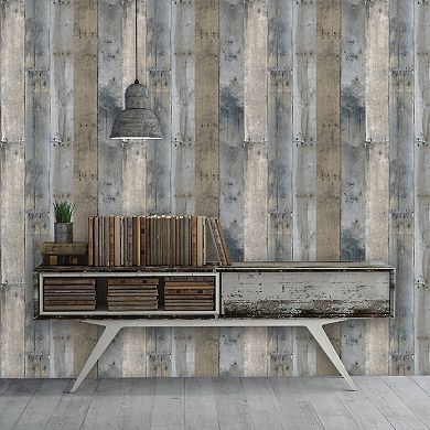 Tempaper Repurposed Wood Peel and Stick Wallpaper