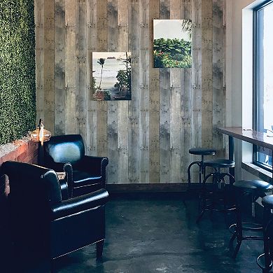 Tempaper Repurposed Wood Peel and Stick Wallpaper