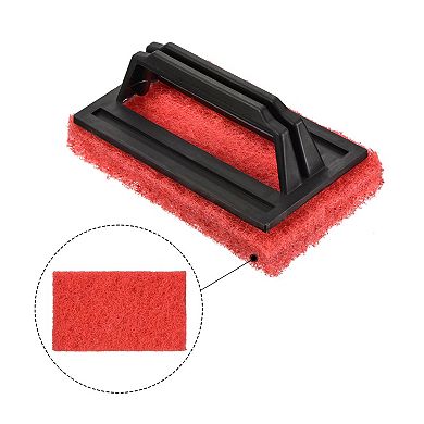 15cm Scouring Pad Brush, 4 Pack Cleaning Scrub with Handle Kitchen Bathroom Sponge Washing Tools
