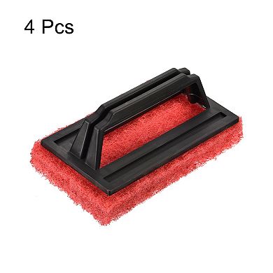 15cm Scouring Pad Brush, 4 Pack Cleaning Scrub with Handle Kitchen Bathroom Sponge Washing Tools