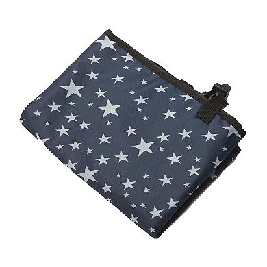 Waterproof Car Seat Cover for Dog Cat Stars Prints Navy Blue 1 Pc