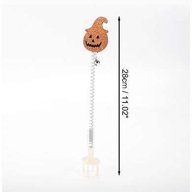 1 Pcs Portable Pumpkin Pattern Cat Playing Rod for Indoor Orange