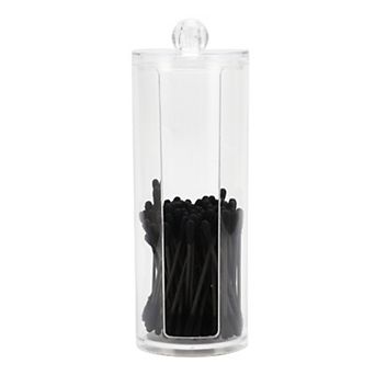 Heightened U-shaped Cup Acrylic Cotton Swab Jar for Bathroom Kitchen Clear 1 pc