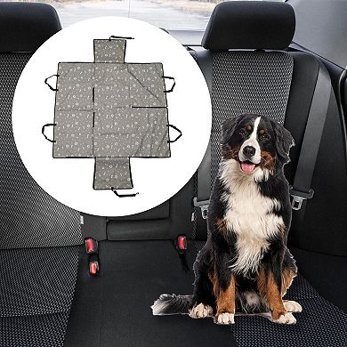 Waterproof Car Seat Cover for Dog Cat Paw Prints 1 Pc