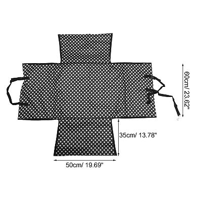Double Waterproof Car Seat Cover for Pet Dots Pattern Black 1 Pc