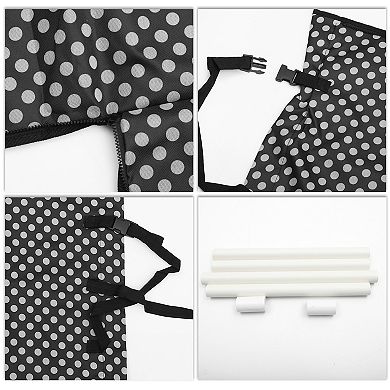 Double Waterproof Car Seat Cover for Pet Dots Pattern Black 1 Pc