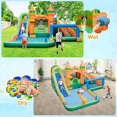Kids Inflatable Water Slide for Yard Lawn with 735W Blower