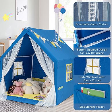48 x 42 x 50 Inch Large Play Tent with Washable Cotton Mat Holiday Birthday Gift for Kids