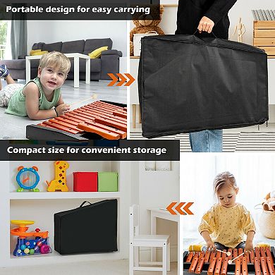 25 Notes Xylophone Wooden Percussion Educational Instrument with 2 Mallets