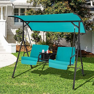 Porch Swing Chair with Adjustable Canopy