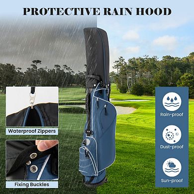 Golf Stand Cart Bag with 4 Way Divider Carry Organizer Pockets