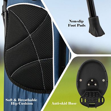 Golf Stand Cart Bag with 4 Way Divider Carry Organizer Pockets