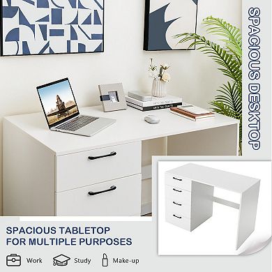43.5 Inch Computer Desk With 4 Large Drawers