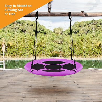40 Inch Flying Saucer Tree Swing Indoor Outdoor Play Set