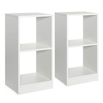 2 pc 2 tier Bookcase Set With Anti-toppling Device