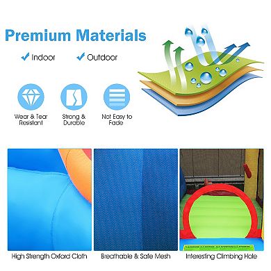 Inflatable Water Slide Bounce House with Pool and Cannon Without Blower