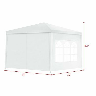 10 x 10 Feet Outdoor Side Walls Canopy Tent with 4 Removable Sidewalls
