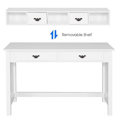 Home Office Writing Desk with 4 Drawer Computer Study Table