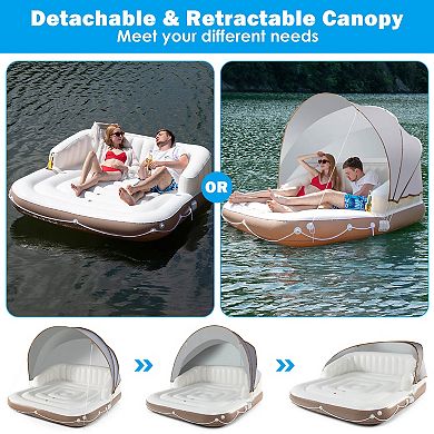 Inflatable Pool Float Lounge Swimming Raft