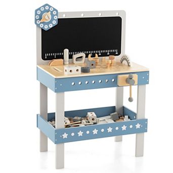Kids Play Tool Workbench Set with 61 pc Tool and Parts Set