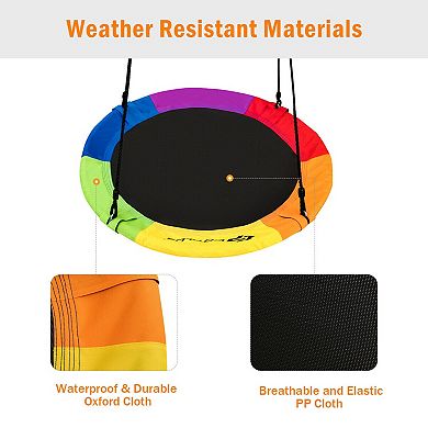 40 Inch Flying Saucer Tree Swing Outdoor Play for Kids