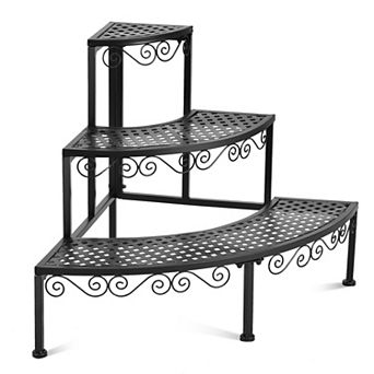 3 tier Corner Metal Flower Ladder Plant Stand