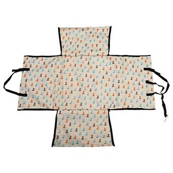 Double Waterproof Car Seat Cover for Pet Puppy Pattern Yellow 1 pc