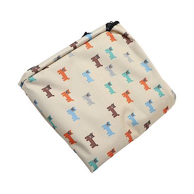 Double Waterproof Car Seat Cover for Pet Puppy Pattern Yellow 1 Pc