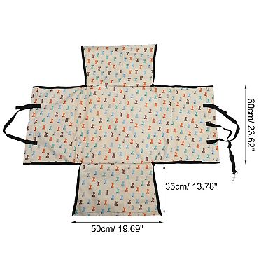 Double Waterproof Car Seat Cover for Pet Puppy Pattern Yellow 1 Pc