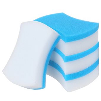 4 pc Non-Scratch Scrub Cleaning Sponges, Dual-Sided Kitchen Sponges, Sponges for Dishes
