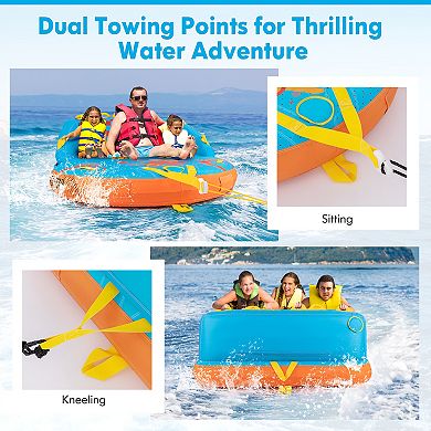 Towable Tube For Boating 3 Riders Water Sport Towables Sofa Pull Tube With Nylon Cover