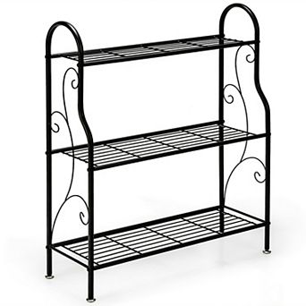 3 tier Scrollwork Designed Metal Plant Stand