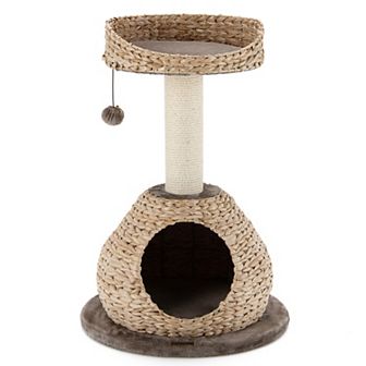 28 in Hand-Made Cat Tree Tower with Jump Platform