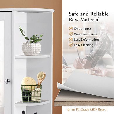 Bathroom Single Door Shelves Wall Mount Cabinet with Mirror