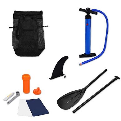 11 Feet Adjustable Inflatable Stand Up Paddle Sup Surfboard With Bag