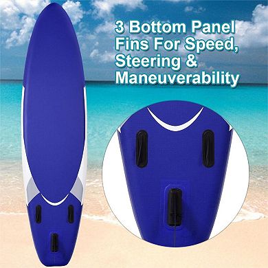11 Feet Adjustable Inflatable Stand Up Paddle Sup Surfboard With Bag