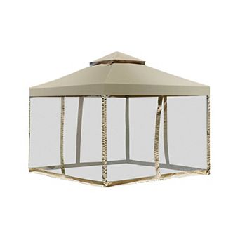 Outdoor 2 tier 10 Feet x 10 Feet Screw-free Structure Shelter Gazebo Canopy