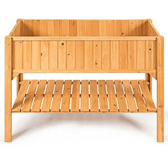Wooden Elevated Planter Box Shelf Suitable for Garden Use