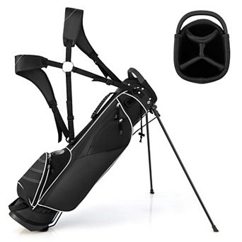 Golf Stand Cart Bag with 4 Way Divider Carry Organizer Pockets