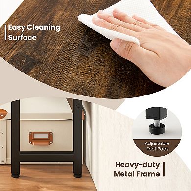 Triangle Corner Desk With Charging Station Keyboard Tray And Storage Shelf
