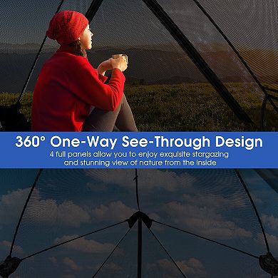 Pop-up Camping Tent For 2-3 People With Carry Bag And Rainfly For Backpacking Hiking Trip-gray