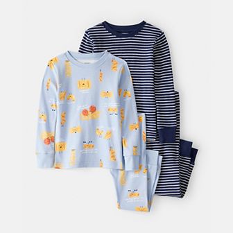 Toddler Boy Carter’s Pasta Print 4 pc Pajama Top & Pajama Bottoms Set