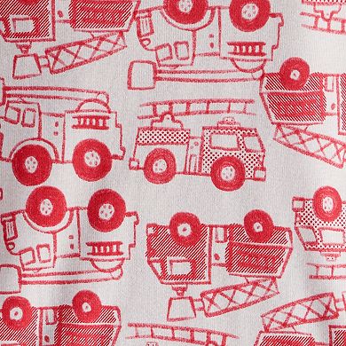 Baby & Toddler Boy Carter's 4-pc. Firetruck Print Pajama Top & Pajama Bottoms Set