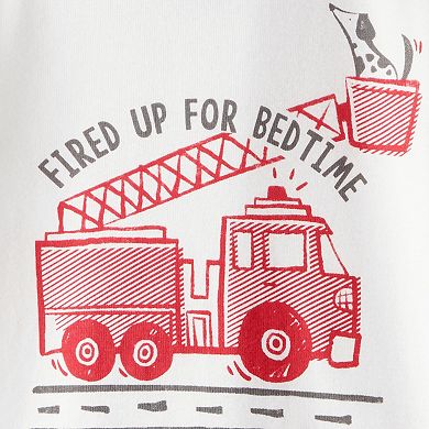 Baby & Toddler Boy Carter's 4-pc. Firetruck Print Pajama Top & Pajama Bottoms Set